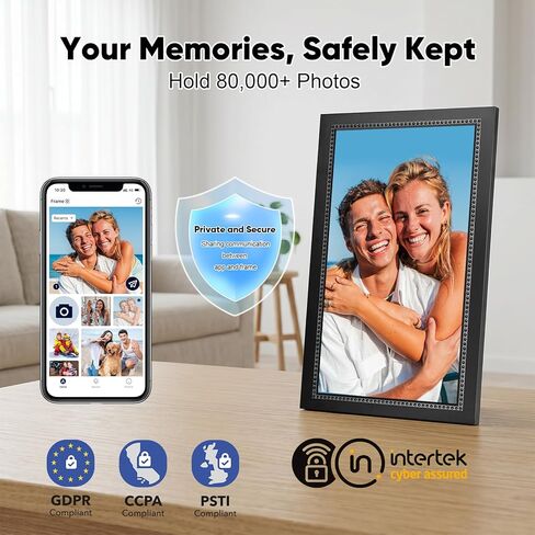 إطار صور رقمي إطار صور رقمي مقاس 15.6 بوصة مع مساحة تخزين 64 جيجابايت، وشاشة لمس 1920 * 1080 IPS FHD، وإطار ذكي WiFi لمشاركة الصور ومقاطع الفيديو على الفور من أي مكان عبر تطبيق AiMOR in Kuwait