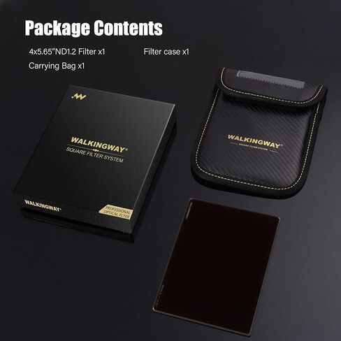 Walking Way ND1.2 (4 Stops) Square ND Filter, 4"x5.65" Square Neutral Density Filter for Tilta, SmallRig Matte Box 30 Multi-Layer Coating Ultra-Slim HD Waterproof Scratch Oil Resistant Lens Filter in Kuwait