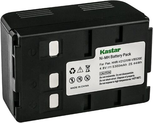 بطارية Kastar HHR-V212 / VW-VBS20E حزمة واحدة متوافقة مع باناسونيك NV-VX7A NV-VX9 NV-X100 NV-A1 NV-A1E NV-A1EN NV-A3 NV-A3A NV-A4 NV-A5 NV-A5A NV-A5EN NV-A7 NV-ALEN NV-CSLEN كاميرا NV-R00PN in Kuwait