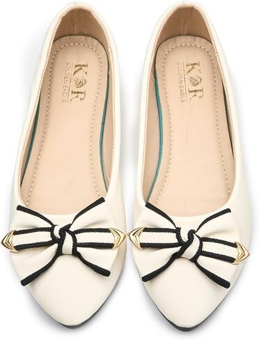 Women's Bow Flat Shoes, Comfortable Lightweight Pointed Toe Dressy Flats for Work Office Daily Wear in Kuwait