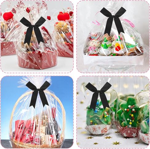 50 PCS Twist Tie Bows 3 Inch Pink Ribbon Bow Christmas Bows for Gift Wrapping Birthday Wedding Party Baby Shower Crafts Christmas Trees Decorations in Saudi Arabia