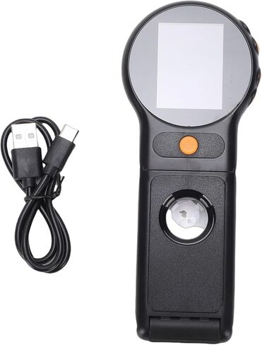 Eujgoov Handheld Digital Microscope, 500X Magnification with 8 LED Lights and 2.0 Inch Screen, Auto Foldable Design for PC Compatible with and, Ergonomic Grip for Biological in Kuwait