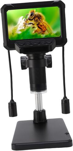 SUNGOOYUE 4.3 Inch LCD Digital Microscope, 720P 1MP 1080P Camera with 8 Adjustable LEDs and 2 Side Lamps, for Circuit Board Inspection Jewelry Stamps Watches PC View in Kuwait