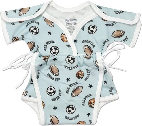 Open-Shoulder Ultra Soft NICU Sweet-Tee Bodysuit - NICU Friendly - Micro (1-2.5lbs) in Saudi Arabia