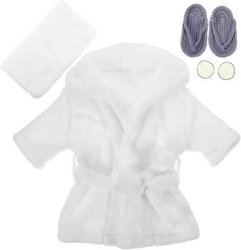 LIFKOME Toddler Photography Bathrobe Bath Towels with Hood Newborn Props Soft Fleece 2 Piece Set in Kuwait