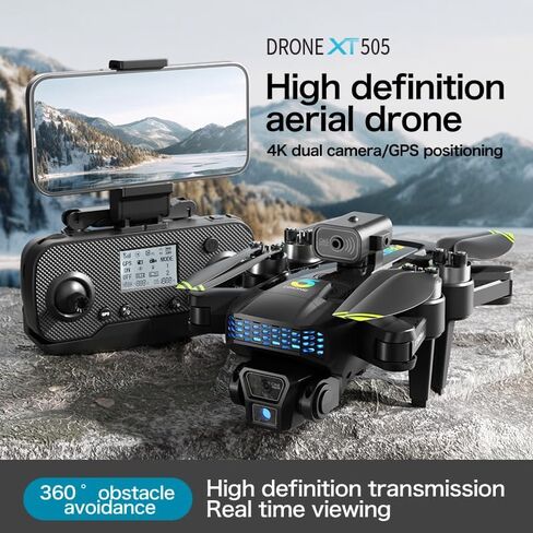 طائرة بدون طيار GPS مع كاميرا 4K EIS للبالغين، وقت طيران 60 دقيقة، نقل طويل المدى، اتبعني، إرجاع تلقائي، محرك بدون فرش، تجنب العوائق، طائرة كوادكوبتر خفيفة الوزن وقابلة للطي لعبة هدايا عيد الميلاد للمبتدئين in Kuwait