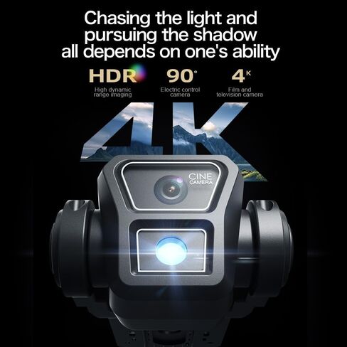 طائرة بدون طيار GPS مع كاميرا 4K EIS للبالغين، وقت طيران 60 دقيقة، نقل طويل المدى، اتبعني، إرجاع تلقائي، محرك بدون فرش، تجنب العوائق، طائرة كوادكوبتر خفيفة الوزن وقابلة للطي لعبة هدايا عيد الميلاد للمبتدئين in Kuwait