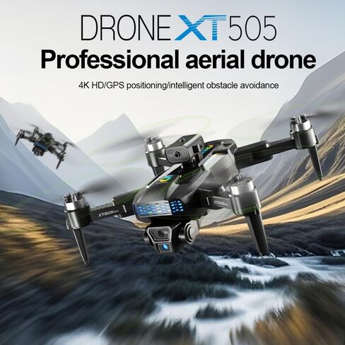 طائرة بدون طيار GPS مع كاميرا 4K EIS للبالغين، وقت طيران 60 دقيقة، نقل طويل المدى، اتبعني، إرجاع تلقائي، محرك بدون فرش، تجنب العوائق، طائرة كوادكوبتر خفيفة الوزن وقابلة للطي لعبة هدايا عيد الميلاد للمبتدئين in Kuwait