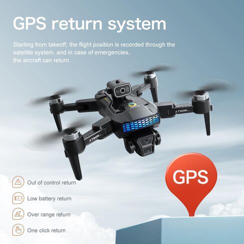 طائرة بدون طيار GPS مع كاميرا 4K EIS للبالغين، وقت طيران 60 دقيقة، نقل طويل المدى، اتبعني، إرجاع تلقائي، محرك بدون فرش، تجنب العوائق، طائرة كوادكوبتر خفيفة الوزن وقابلة للطي لعبة هدايا عيد الميلاد للمبتدئين in Kuwait