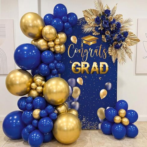 Tingjoo Black Gold 2026 Graduation Decoration Class of 2026 6.6 ft Arch Backdrop Cover Spandex Photo Background Decor Double-Sided Round Top Backdrop Congrats Grad Decor for Graduation in Kuwait