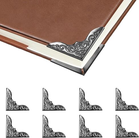 100 قطعة من واقيات زوايا الكتب المعدنية، 4 ألوان متنوعة لحماية زوايا الصور من أجل أغلفة الصور العتيقة وأغطية ورقية مزخرفة وملحقات حماية حواف كتاب القصاصات in Kuwait