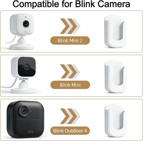 3 Pack Adhesive Wall Mount Bracket for Blink Outdoor 4/ Mini/ Mini 2 / Indoor Camera, No Drill No Screws, Easy to Install Blink Camera Mount for Home Security in Saudi Arabia