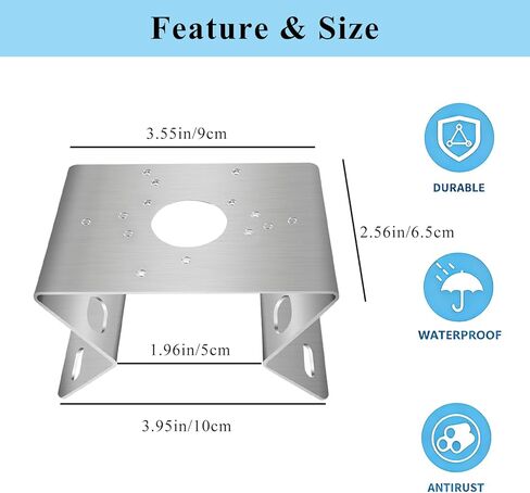 دعامة تثبيت على الزاوية متوافقة مع eufyCam S4، نظام أمان eufy PoE NVR S4 Max، eufy Security SoloCam E30/S340 مجموعة ملحقات محول معدنية خارجية دعامة تثبيت للأماكن الخارجية والداخلية، عبوتان in Kuwait