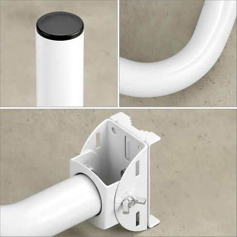 QWORK Universal Wireless Bridge Bracket Mount - 2-Pack قابل للتعديل 150 درجة J Pole Mount، متوافق مع AP Access Point Client CPE in Kuwait