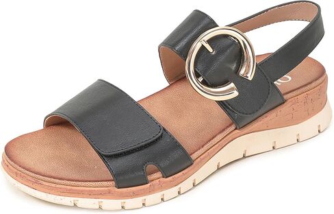 Womens Summer Open Toe Slingback Wedge Sandals, Adjustable Buckle Platform Arch Support for Daily Wear Walking and Vacation in Kuwait