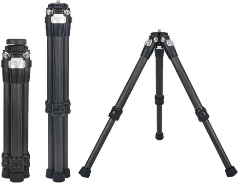 Brave Heart True Carbon Fiber 3model Micro Desktop Mini Tripod for Insta360 Insta 360 X5 X4 X3 X2 R X GO 2 one R RS for GoPro Hero 13 12 11 10 for DJI Action 3 4 5 6 OSMO 360 Accessories (Dark Black) in Kuwait