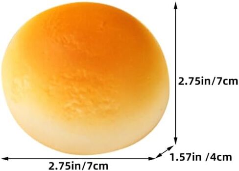Toddmomy 4pcs Faux Bread Model Realistic Artificial Bread Decoration for Photography Props Bakery Displays Home Decor Pu Material Steamed Bun for Kitchen and Restaurant Use in Kuwait