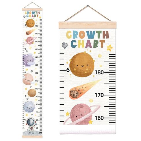 Baby Growth Chart Wall HangingDecor, Winnie Theme Height Chart for Boys Girls, Height Measurement for Wall Art, Canvas Measuring Wall Ruler, Perfect for Toddler Nursery Wall Decoration 9.8 * 64.3IN in Kuwait