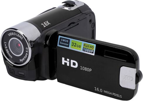 كاميرا فيديو، 1080P 16MP 16X كاميرا فيديو رقمية مع شاشة 2.4 بوصة وملء الضوء، لتسجيل الفيديو أثناء السفر وحفلات الزفاف (أحمر) in Kuwait