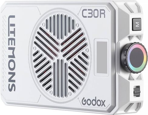 Godox Litemons RGB LED Light Panel, Pocket-Sized 248g Portable Light with 1800–10,000K CCT, Full RGB/HSI/FX Modes, CRI 96/TLCI 96, 45-Min Runtime, USB-C Charging, Diffuser & 1/4" Mount (C30R) in Kuwait