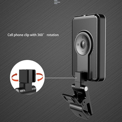 Yunseity Fill Video Conference Light, 3000-6500K, 5 Lighting Modes, 360° Rotation, Rechargeable Selfie Light for Laptop Vlog with Phone, for Photographers, Remote Workers in Kuwait