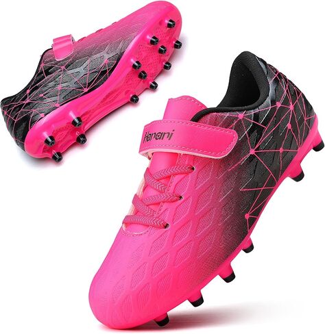 Hanani Boys Soccer Cleats Kids Girls FG/AG كرة القدم ألعاب رياضية أحذية تدريب أحذية الجري للمراهقين داخلي وخارجي أحذية كرة القدم أحذية رياضية للجنسين in Kuwait