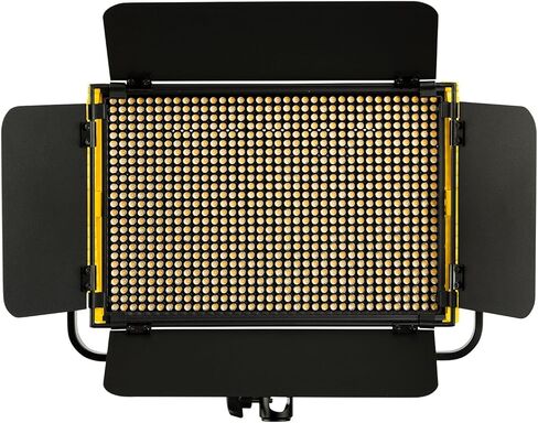 Ikan Onyx (2X) 1 × مجموعة إضاءة LED نصف ثنائية اللون 3200K-5600K مع بطاريات مزدوجة، إيثرنت DMX وجهاز تحكم عن بعد لاسلكي، أبواب الحظيرة، العلبة والحوامل متضمنة (OYB5-2PT-KIT) - أسود in Kuwait