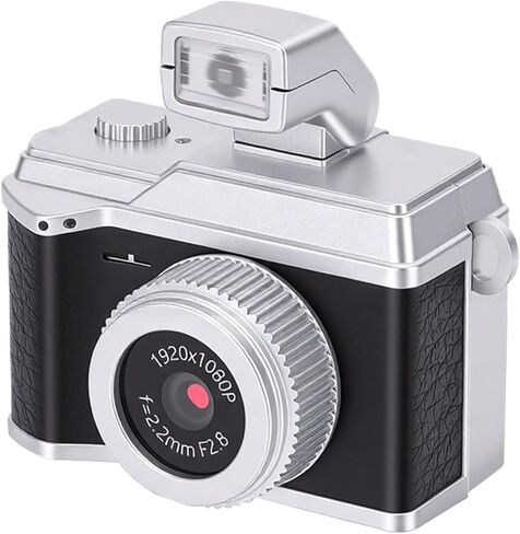 GOWENIC Compact Retro Camcorder Keychain, Small Keychain Camera 1080P Portable Tiny Video Recorder for Travel, Compact Design for Teenagers, 1.93 X 1.61 X .1in (Space White) in Saudi Arabia