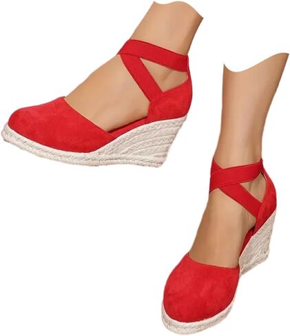 closed toe platform sandals, Women’s Orthopedic Boho Wedges Heel Footwear for Vacation Beach Wedding Casual in Kuwait