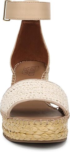 Franco Sarto Women's Clemens Espadrille Wedge Sandal Natural Beige Raffia 5.5 M in Kuwait
