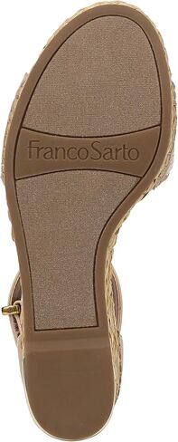 Franco Sarto Women's Clemens Espadrille Wedge Sandal Natural Beige Raffia 5.5 M in Kuwait