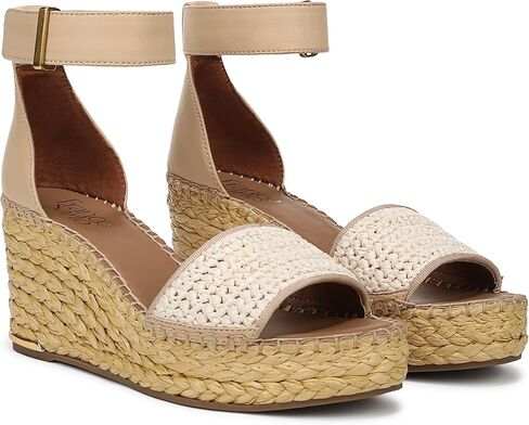 Franco Sarto Women's Clemens Espadrille Wedge Sandal Natural Beige Raffia 5.5 M in Kuwait