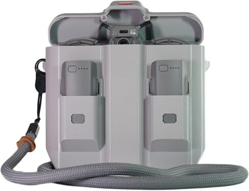 Storage Box Case for DJI Neo 2 3D Printed Protective Carrying Case, Anti-Pressure Hard Case with Magnetic Lid and 2 Battery Compartments Portable for NEO2 Drone Protection Accessories in Kuwait