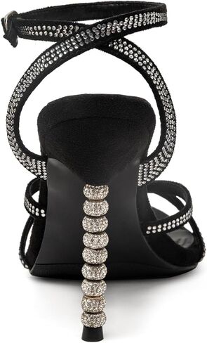 Women's 4-inch Open-Toe Stiletto Sandals, Pointed-Toe High-Heel Sandals, Women's Ankle-Strap High-Heel Sandals, Kitten-Heel Sandals—Perfect for Weddings, Parties, and Everyday Wear in Saudi Arabia