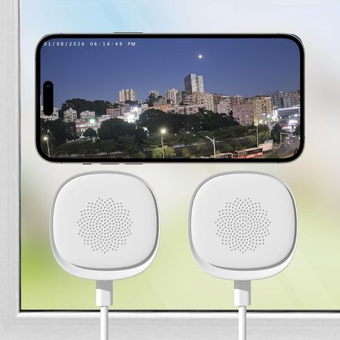 ELECCTV 2.5K Window Camera, 2.4G/5G WiFi Indoor Camera for Home Security, AI Starlight Color Night Vision, Person&Motion Detection, 24/7 Recording,SD/Cloud Storage, 2-Way Talk, Alexa, No Drill Install in Kuwait