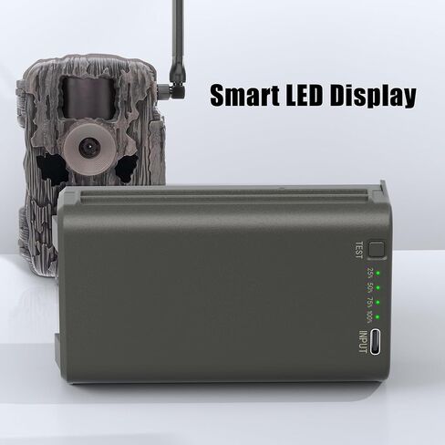 بطارية JYJZPB 2 حزمة 6.0 أمبير قابلة لإعادة الشحن متوافقة مع كاميرا Stealth Cam Trail Flashback، Deceptor MAX، Fusion MAX، بطارية ليثيوم 11.1 فولت in Kuwait