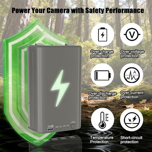 بطارية JYJZPB 2 حزمة 6.0 أمبير قابلة لإعادة الشحن متوافقة مع كاميرا Stealth Cam Trail Flashback، Deceptor MAX، Fusion MAX، بطارية ليثيوم 11.1 فولت in Kuwait