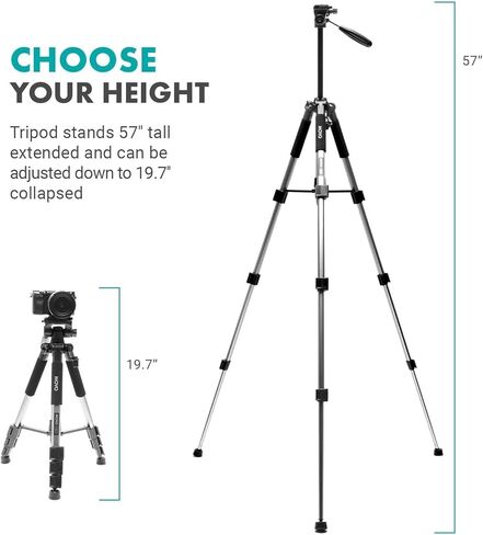 Movo iVlog1 Smartphone Video Vlogging Bundle with Supercardioid Microphone, Mini and Fullsize Tripods, LED Camera Light, Wide-Angle Lens External Microphone for iPhone and Android… in Kuwait