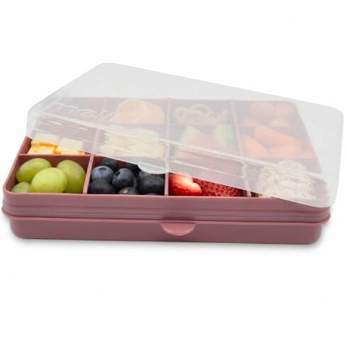 melii Snackle Box – 12-Compartment Divided Snack Container, BPA-Free Food Storage, Removable Dividers, Perfect for Kids Snacks, Arts & Crafts, Beads, and Kitchen Organization (Sage) in Kuwait