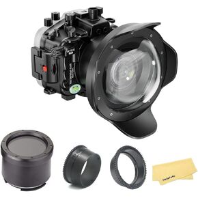 Seafrogs Underwater Housing for Sony A7iii A7riii with WA005F Dome Port Kit [40m/130ft] Waterproof Case with 6" Dome for Sony A7r3 A7m3+ 16-35mm F4/ 28-70mm F3.5-5.6 in Kuwait