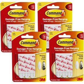 Command Medium Mounting Refill Strips, 9-Strip , Pack of 4 in Kuwait