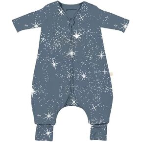 GUNAMUNA Long-Sleeve Footie Sleep Sack for Babies, Diaper Zipper, Convertible Foot Cuffs, Anti-Slip Grips, 1.0 TOG in Kuwait