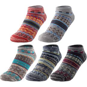 Dr. Anison Womens Socks Gifts For Women Ankle Warm Cotton Vintage Liner Socks Pack of 5 Pair … Medium in Saudi Arabia
