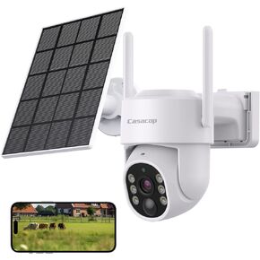 Security Cameras for Home Security Wireless Outdoor 4G LTE Cellular, 4MP No WiFi Solar Camera, Color Night Vision, PIR Detection, 32GB SD Card & SIM Card, 360 Camera View, No Wiring Needed in Kuwait