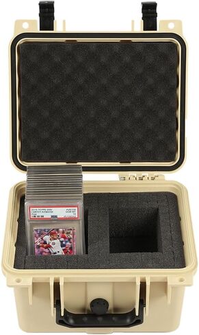 GRAND ORANGE Graded Card Storage Box Fit BGS PSA SGC FGS Graded Sports Trading Cards, Hold 75 Graded Cards or 250 Ungraded Cards Heavy Duty Weatherproof Case Red And Black in Saudi Arabia