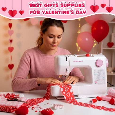 Tegeme 40 Pcs Valentines Fabric Roll Cotton Jelly Valentines Day Fabric Strips 2.55 x 39.3 Inch Heart Red Pink Fat Quarters Quilting Precut Patchworks for Sewing DIY Craft Supplies, 20 Style (Classic) in Saudi Arabia