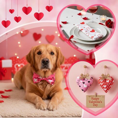 Tegeme 40 Pcs Valentines Fabric Roll Cotton Jelly Valentines Day Fabric Strips 2.55 x 39.3 Inch Heart Red Pink Fat Quarters Quilting Precut Patchworks for Sewing DIY Craft Supplies, 20 Style (Classic) in Saudi Arabia