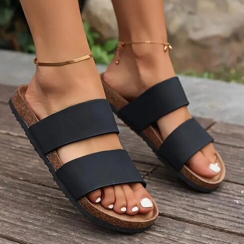 Casual Beach Slippers for Women Open Toe Flat Summer Ladies Sandals Slides Shoes in Kuwait