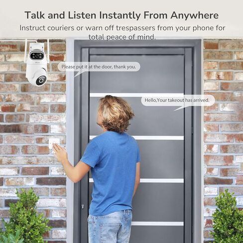 Kittyhok Dual Lens 4MP Outdoor Security Camera Wireless, 2.4/5GHz WiFi, Motion Detection, Auto Tracking, 360° Pan & Tilt, Night Vision, 2-Way Audio, 24/7 Record in Saudi Arabia