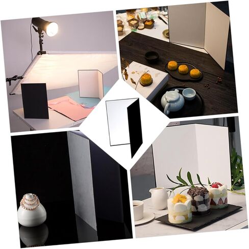 Toddmomy 2pcs A4 Foldable Photography Reflective Board and Light Diffuser for Camera Lighting, Portable Cardboard Reflector for Studio and Outdoor Still Life Photography in Kuwait